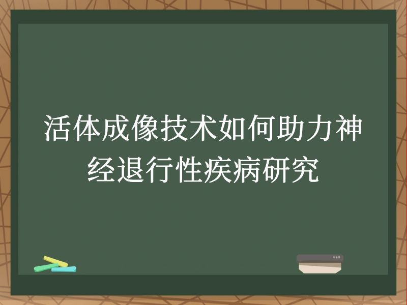 活体成像技术如何助力神经退行性疾病研究